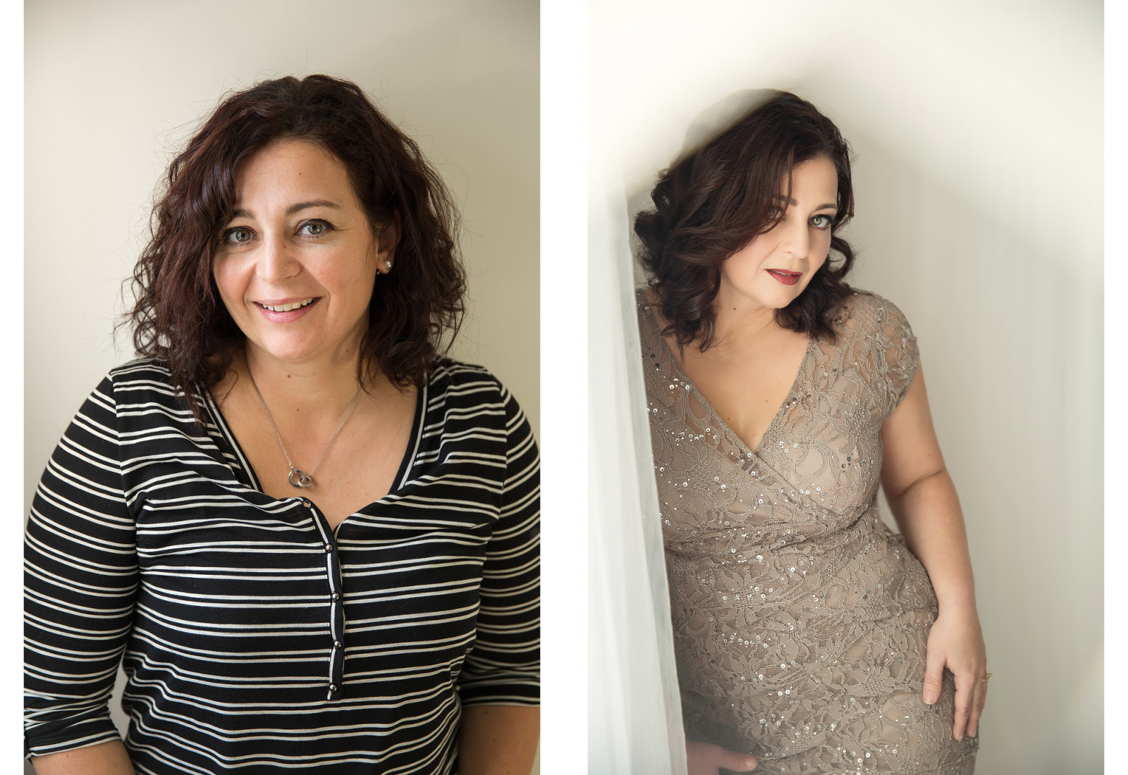 before and after images of glamour makeover photography